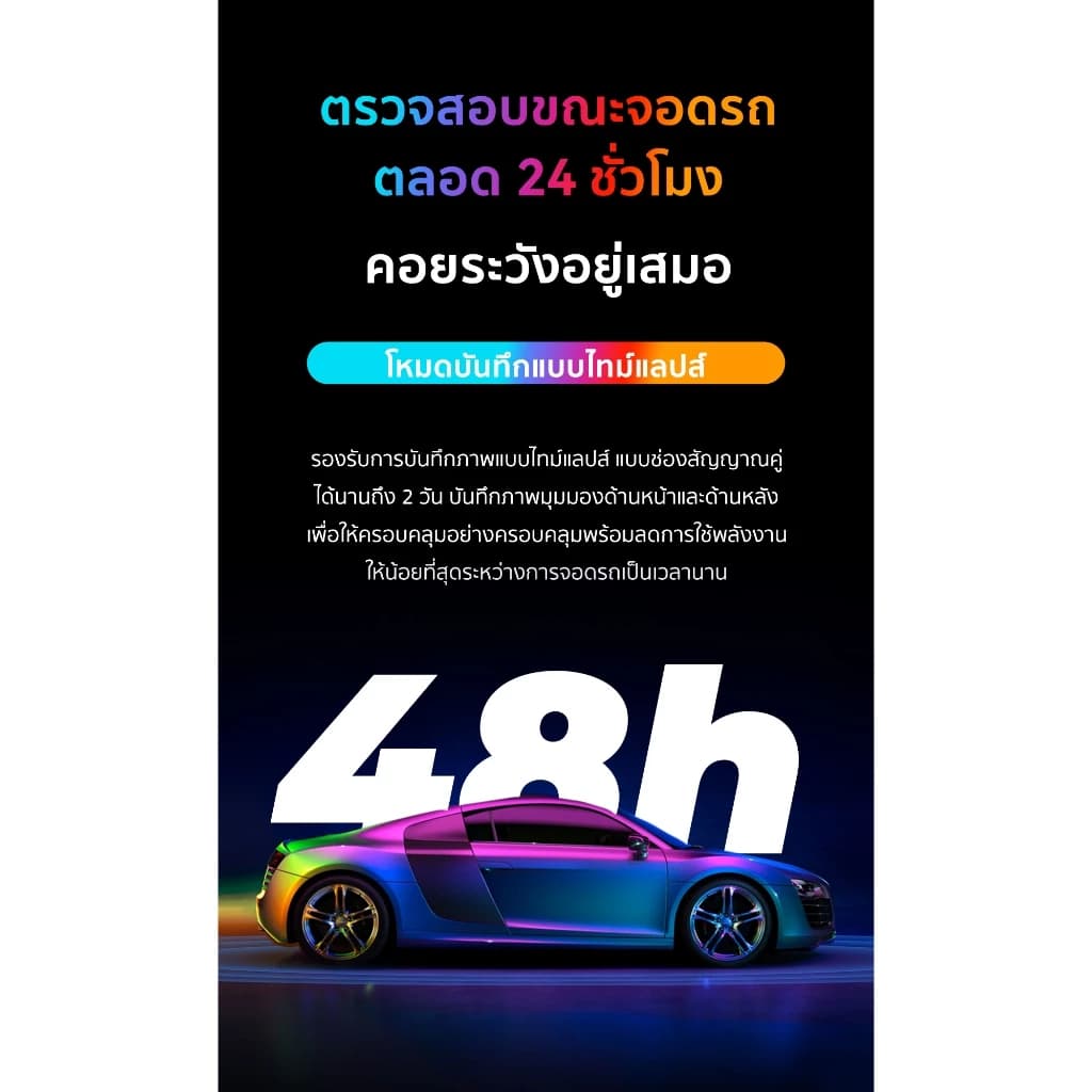 DDPAI N2 Dual กล้องติดรถยนต์คมชัด1296P HD 2K+1080P NighVis 2.0 มาพร้อมจอแสดงผล IPS ขนาด 1.9นิ้ว รูปที่ 6