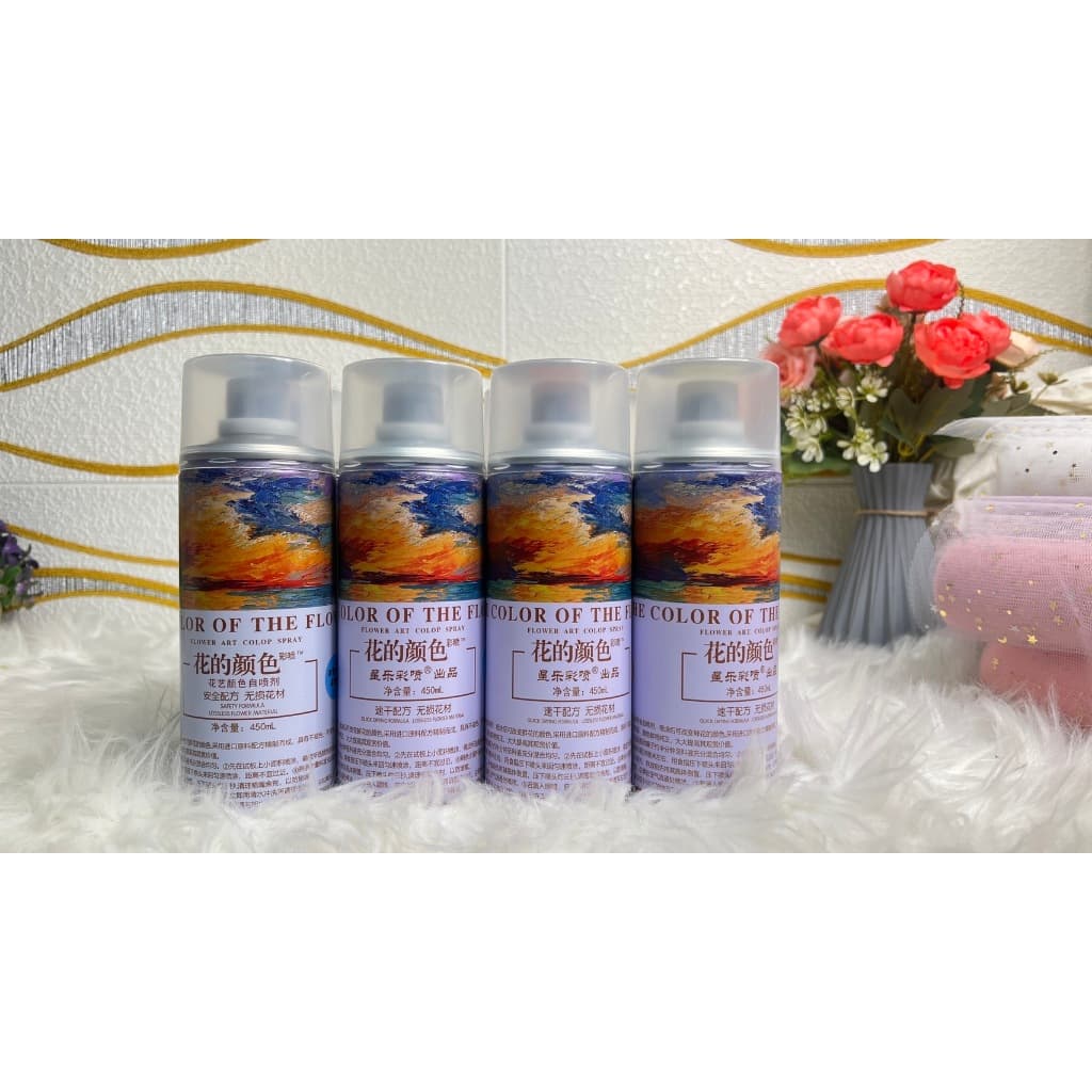 สีสเปรย์พ่นดอกไม้สดสำหรับเปลี่ยนสีดอกไม้ ขนาด450 ml. จากไทย รูปที่ 1