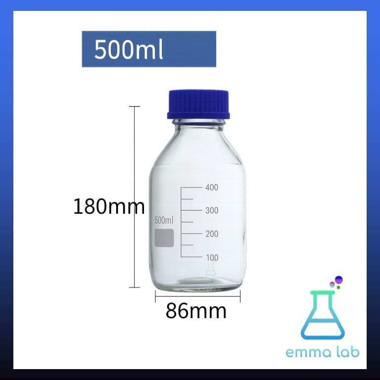 ขวดแก้ว ขวดสารเคมี แบบฝาเกลียว ขนาด 250, 500,1000,2000ml, Duran Bottle / Reagent bottle, Glass Laboratory Bottle, Glass รูปที่ 8