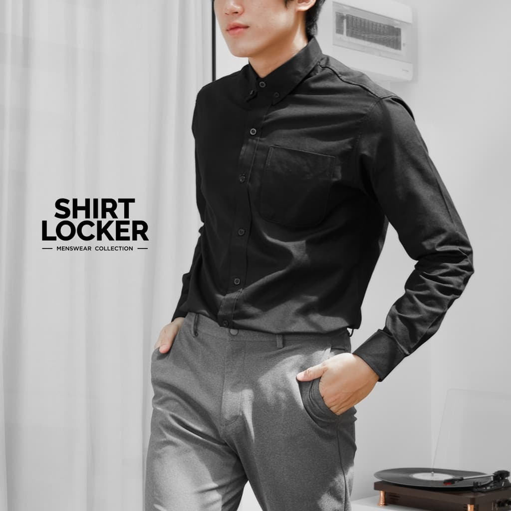 SHIRT LOCKER เสื้อเชิ้ตแขนยาว ทรงสลิม มีหน้าร้าน ตรงปก เนื้อผ้า Oxford สีไม่ตก ผ้าไม่หด รูปที่ 2