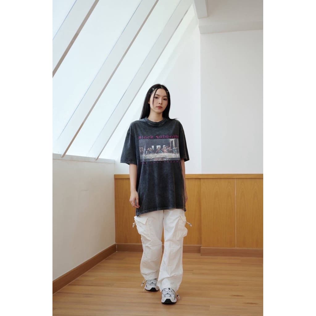 STF_SHOเสื้อยืดผ้าวินเทจ Oversize พิมลายหน้า-หลัง หลากหลาย สกรีนสวยทุกรุ่น งานUnisex ใส่ได้ทั้งหญิง-ชาย รูปที่ 5