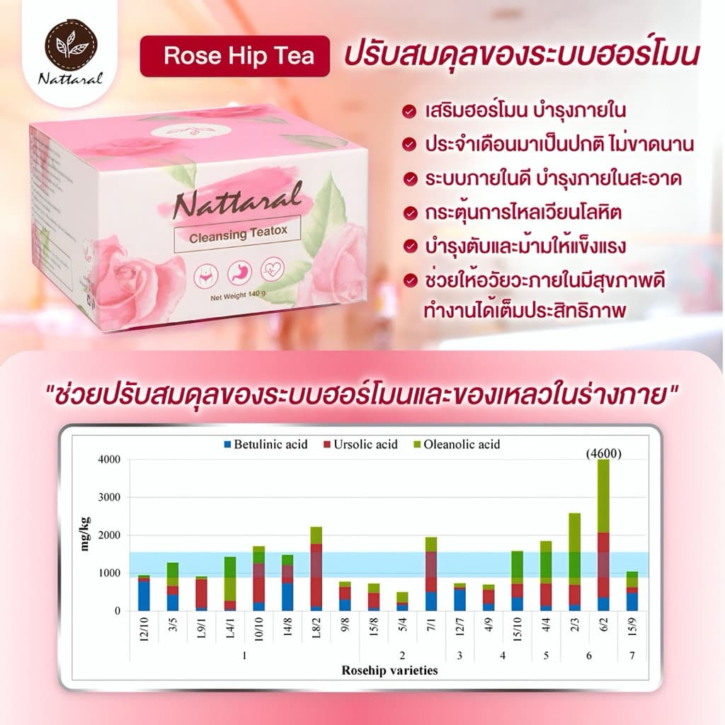 คอร์ส10วัน 1แถม1 ลด4-8nn. ไม่เห็นผลคืนเงิน เข้มข้นX5 Rosehip ชาออร์แกนิก ลดไขมันใหม่ล่าสุด มีอย. รูปที่ 7