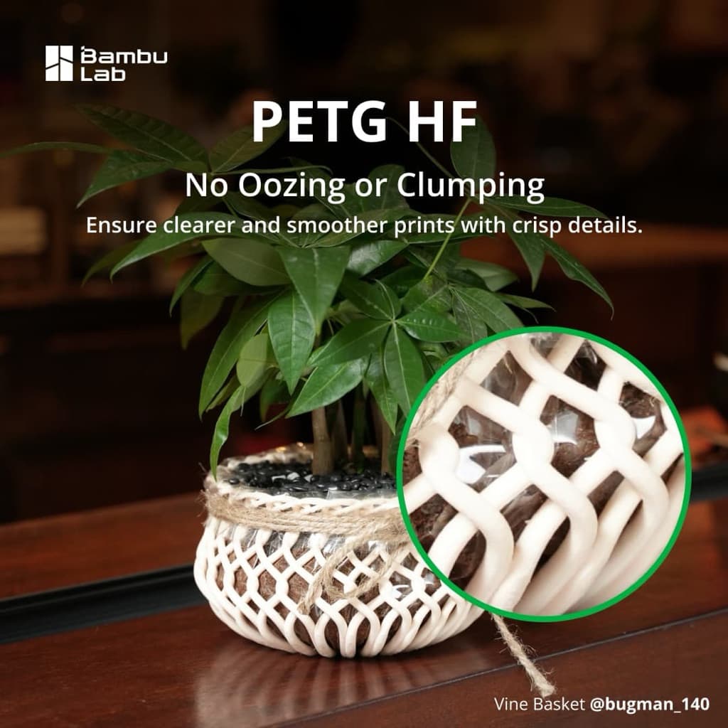 Bambu Lab PETG-HF Refill Filament 1.75mm – เส้นใย PETG รุ่น High Flow สำหรับงานพิมพ์ 3D ความเร็วสูง รูปที่ 3