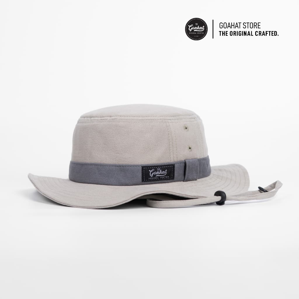 G002 Grey หมวกเดินป่า สไตล์สตรีทวินเทจ งานคอตตอนฟอกพิเศษ สีทูโทน เบา สวย ใส่สบาย รูปที่ 1