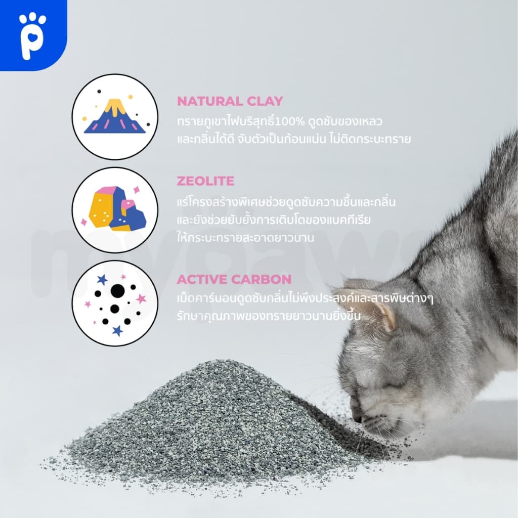My Paws ทรายแมวเต้าหู้ ทรายแมวแบบเกล็ด ทรายแมวภูเขาไฟ รวมรุ่นทรายแมวMy Paws 6L,24L รูปที่ 8