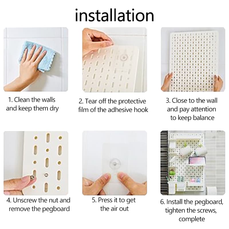 ผ่นวางของติดผนัง กระดานแขวนของ Pegboard แผ่นใหญ่ วางของมากขึ้น แผ่นวางของติดผนัง กระดานแขวนของ DIY pegboard รูปที่ 9