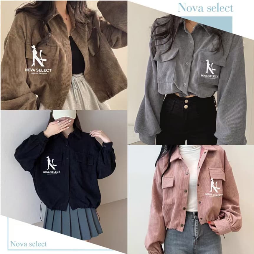 เสื้อแจ็กเก็ต แขนยาว ผ้าลูกฟูก ทรงหลวม ขนาดใหญ่ สไตล์เกาหลี แฟชั่นฤดูใบไม้ร่วง สําหรับผู้หญิง 2024 Clothing Women