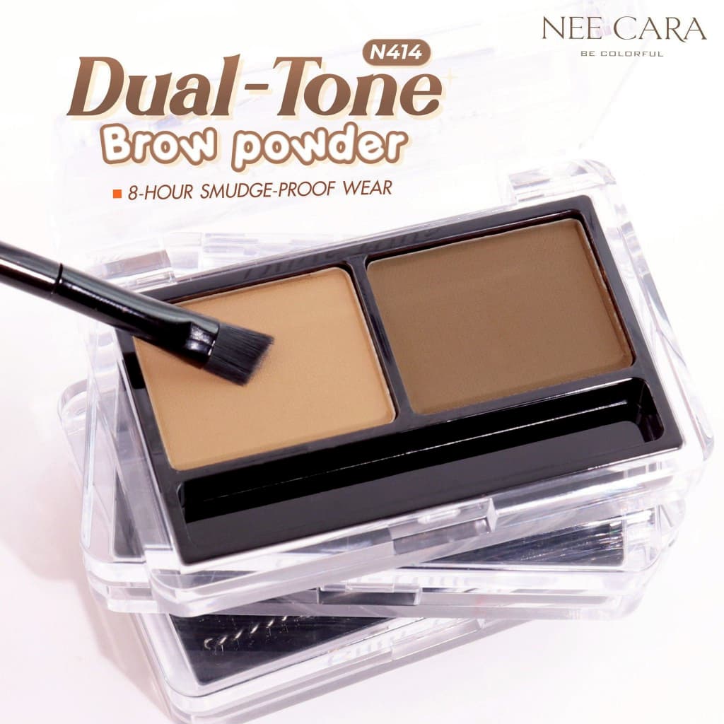 N414 BROW POWDER คิ้วฝุ่นดูโอ้2สี เขียนง่าย ติดทน รูปที่ 5