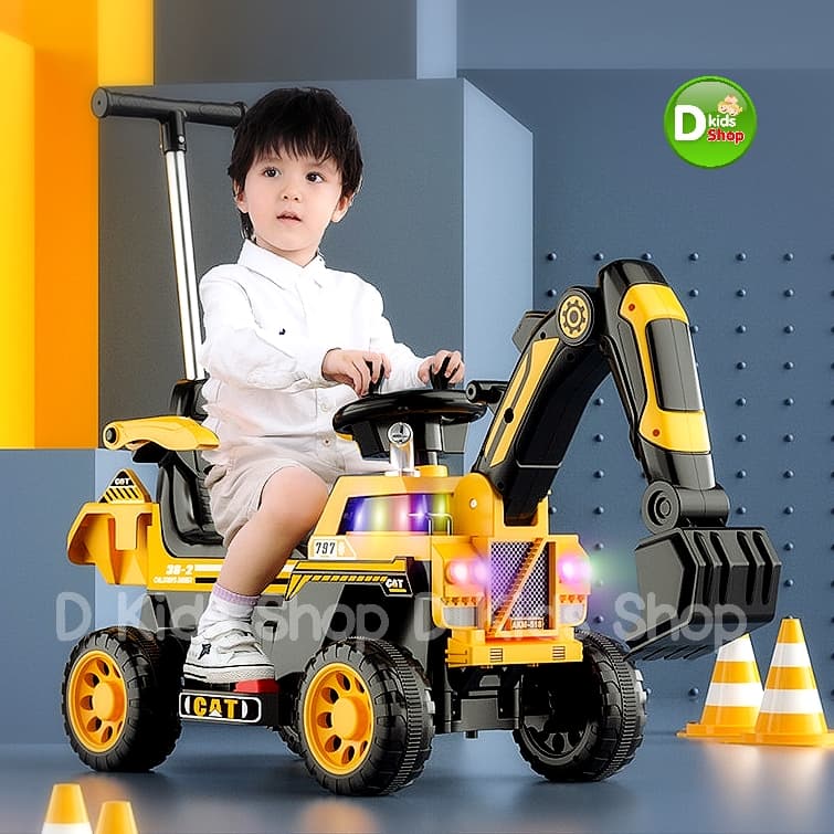 DKT-HM3 รถแบตเตอรี่เด็ก ทรงแมคโคร แมคโครไฟฟ้า แบคโฮ รถไฟฟ้าเท่มว๊ากกค่า บังคับที่ตักได้ด้วยระบบไฟฟ้า รูปที่ 3