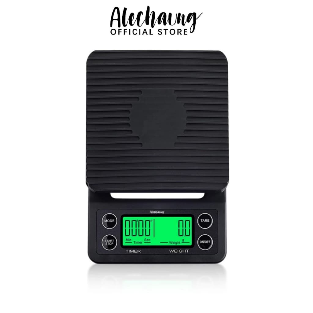 Alechaung เครื่องชั่งอาหาร เครื่องตวงส่วนผสม เครื่องชั่งในครัว Coffee scale 3kg 5kg จอLed 4หน่วยตวง