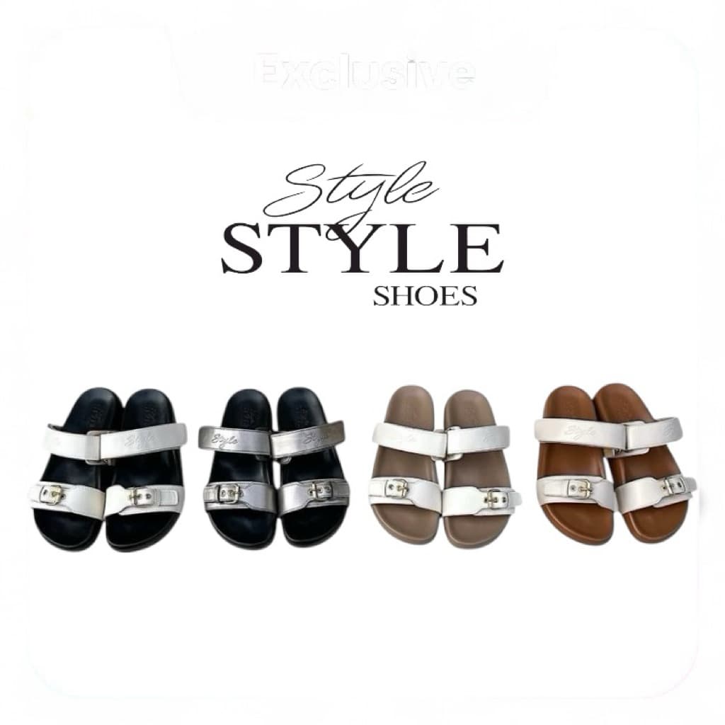 Style shoes รุ่น Tori 02 รองเท้าแตะทรงไบเก้น สวยใส่สบายดูดี สายเข็มขัดไปรับได้ *แนะนำบวกเพิ่ม1ไซด์* รูปที่ 2