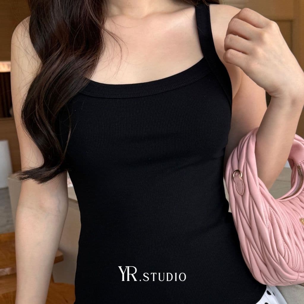 CAMI TANK TOP เสื้อกล้ามสายเดี่ยวผ้าเรียบ เท่ มินิมอล ใส่ง่ายได้ทุกวัน และมีหลายสีหลายไซค์ รูปที่ 5