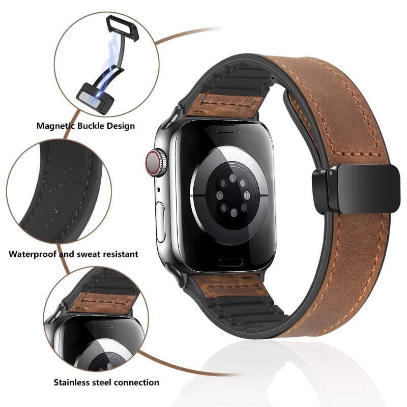 สายหนังแม่เหล็ก เข้ากันได้กับสาย Huawei Fit 5/5PRO, สาย Huawei Fit 4, สายเปลี่ยน Huawei Fit 4 รูปที่ 4