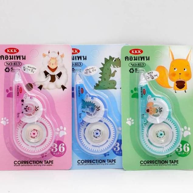 แพ็ค 12 ชิ้นสุ่มลาย KKK-KTS-SuperDเทปลบปากกา ลิควิดเทป ลายน่ารัก น่าใช้ ใช้ง่าย สะดวกสบาย ลื่นดี ไม่ติดขัด คละแบบ รูปที่ 6