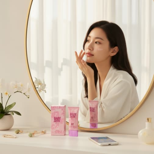 CC Cream Skin Care to be a beautiful girl สีเขียว 40 ml. รูปที่ 4