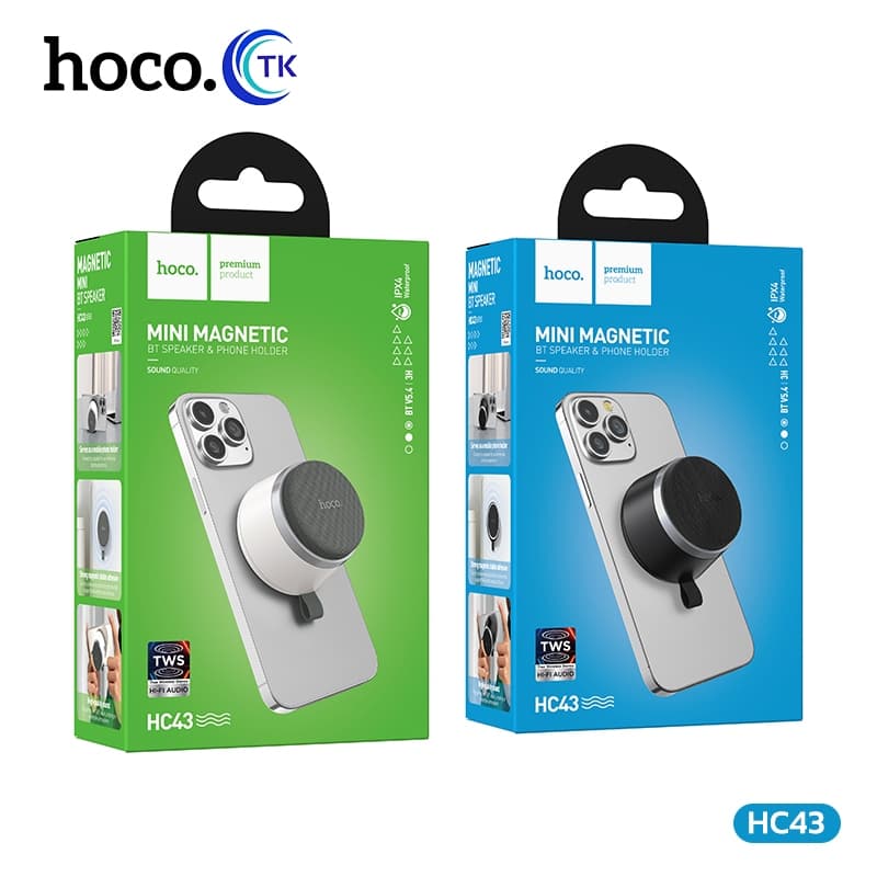 HOCO ลำโพงไร้สาย Mini Magnetic Wireless Speaker Bluetooth 5.4 สามารถเป็นขาตั้งโทรศัพท์ได้ กันน้ำระดับ IPX4 HC43 รูปที่ 9