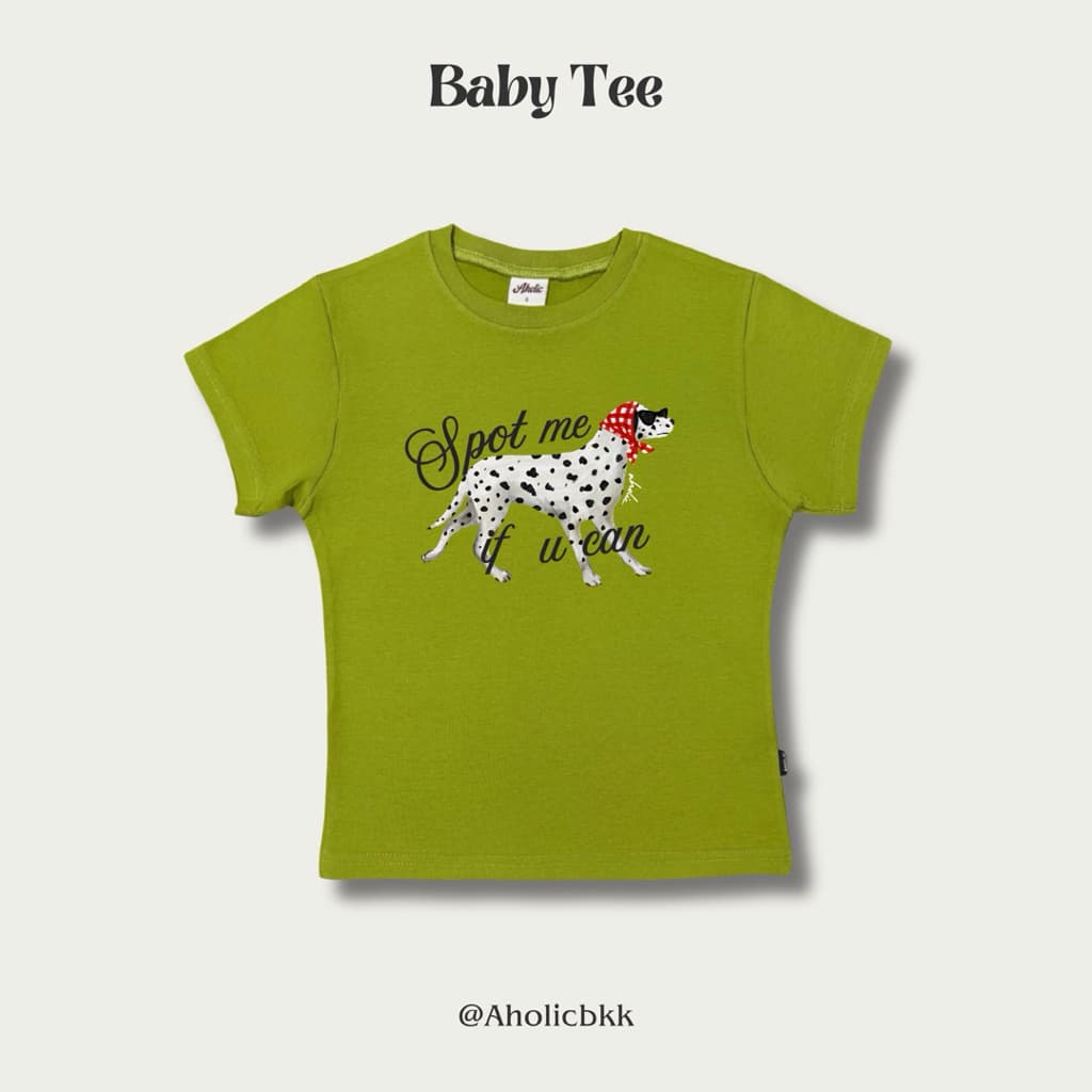 AHOLICBKK | เสื้อทรง BABY TEE SPOT ME
