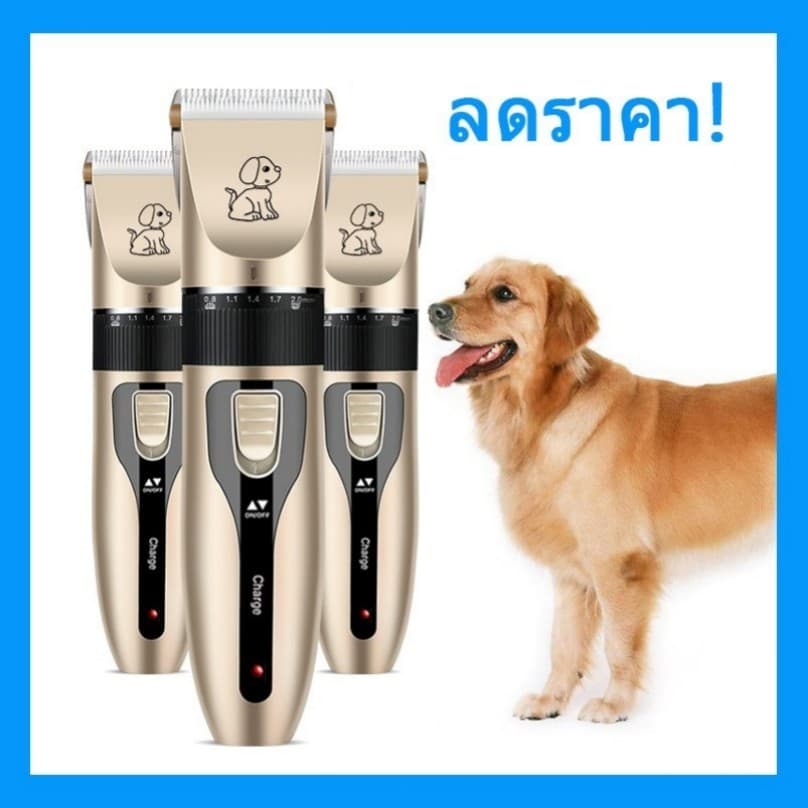 ตรวจสอบสินค้าปรับแต่งขนสัตว์เลี้ยงรุ่นใหม่! เครื่องตัดขนสุนัข แมว ปัตตาเลี่ยนไฟฟ้า ใบมีดสแตนเลสคมกริบ เงียบสงบ ใช้งาน รูปที่ 1