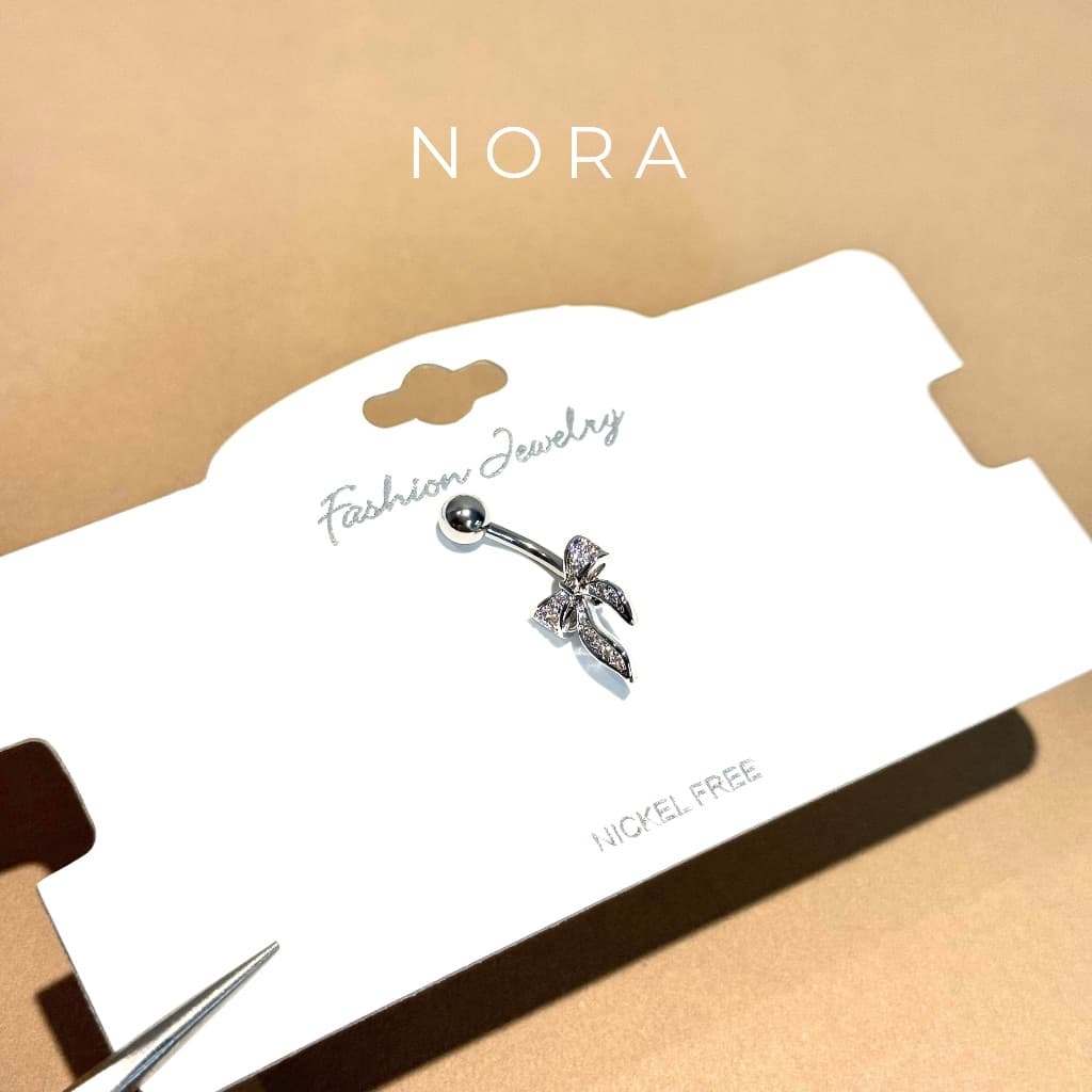 Jewelry แหวนสะดือ ปุ่มท้องแหวน สเตนเลส แบบโบว์ ใกล้ชิด เจาะสะดือ เครื่องประดับหน้าท้อง NR251001 รูปที่ 2
