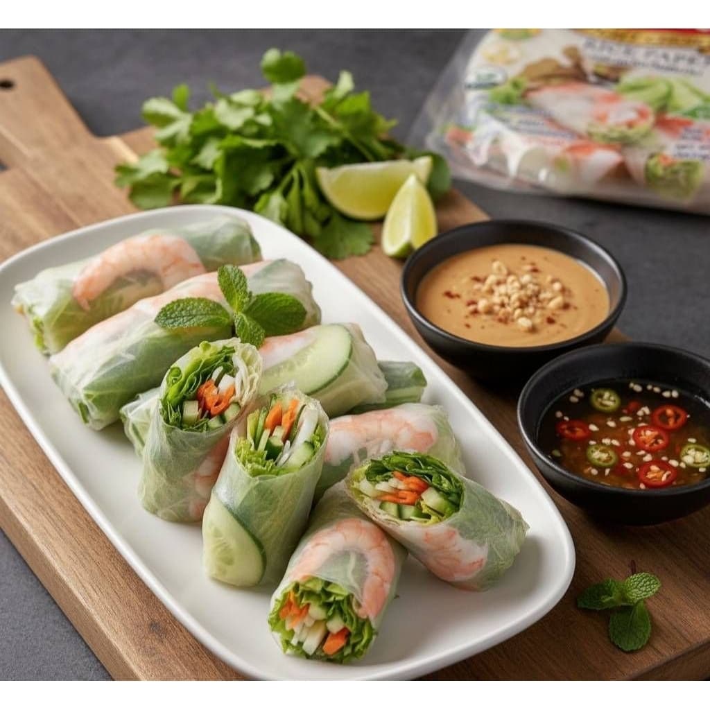 Sunlee Rice Paper แผ่นแป้งเวียดนาม​ Size​ 20-22 cm รูปที่ 3