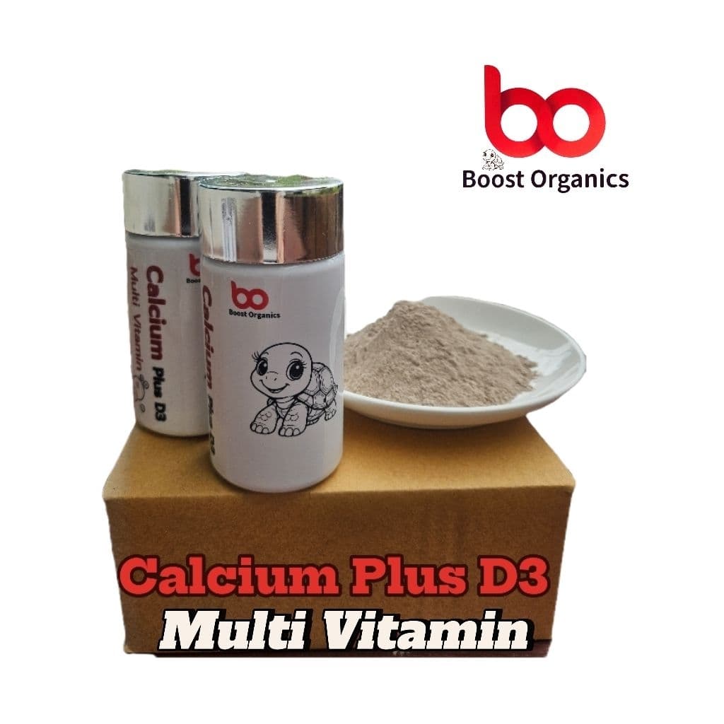 แคลเซี่ยมเต่าบก BoostOrganicsแคลเซียมพลัสD3+มัลติวิตามิน Calciumเต่า กระดองแข็งแรง กระดูกแข็งแรง สุขภาพดี 200 g รูปที่ 2