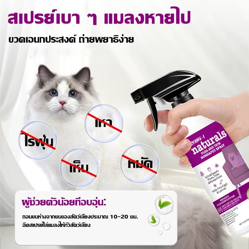 1วินาทีฆ่าเห็บหมัดกำจัดเห็บและหมัด 500ml กำจัดหมัดหมา กำจัดหมัดแมว กำจัดเห็บหมัด สูตรพืช ปลอดภัย ไม่ทำร้ายสัตว์เลี้ย รูปที่ 3