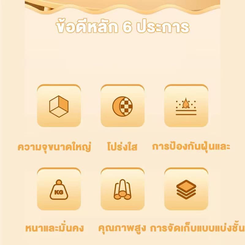กล่องเก็บของใช้เด็กพร้อมฝาปิดป้องกันฝุ่น ผลิตจากวัสดุอะคริลิก ความจุขนาดใหญ่ สามารถเก็บขวดนม ชาม ช้อน อุปกรณ์อาหาร ฯลฯ รูปที่ 8