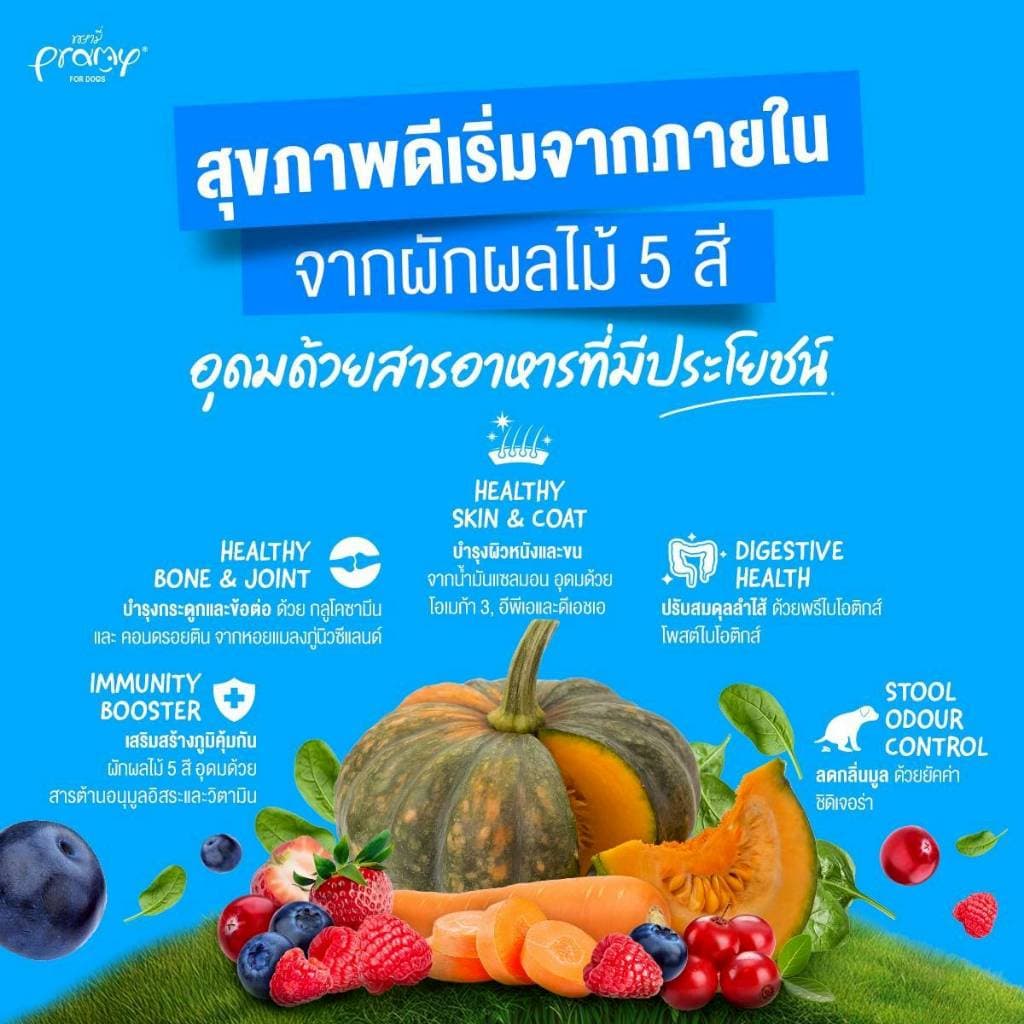 Pramy อาหารเม็ดพรามี่ สำหรับสุนัข สูตรเน้นเนื้อแท้ โปรตีนสูง เสริมสร้างสุขภาพแบบรอบด้าน ขนาด 8-10kg / Pramy Dog รูปที่ 2