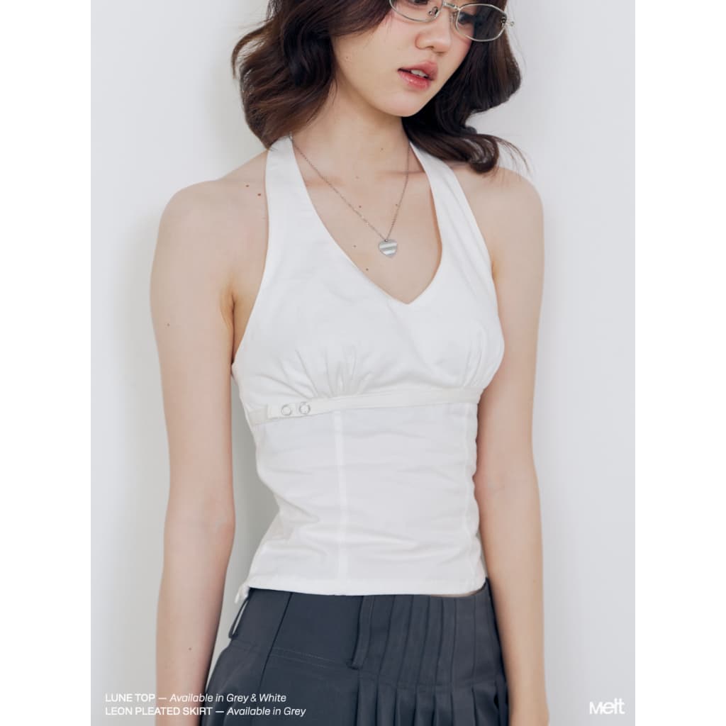 MELT.INMOMENTS Lune Top เสื้อคล้องคอกระดุมสแนป รูปที่ 1