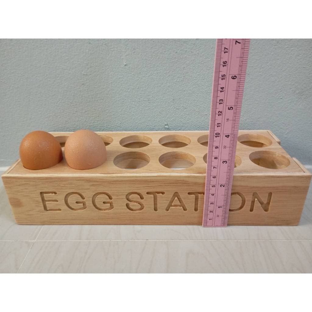 ที่วางไข่ ทำจากไม้ Egg station ที่วางไข่ไม้ 12 ช่อง แข็งแรง วัสดุทนความร้อน ไม่เป็นอันตราย รูปที่ 4