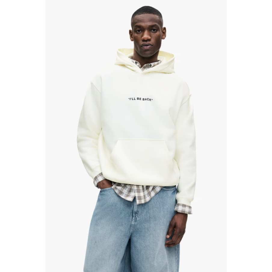 H&M ฮู้ดดี้ทรงหลวมลายพิมพ์ Men Loose Fit Printed hoodie 1306773_1 รูปที่ 6