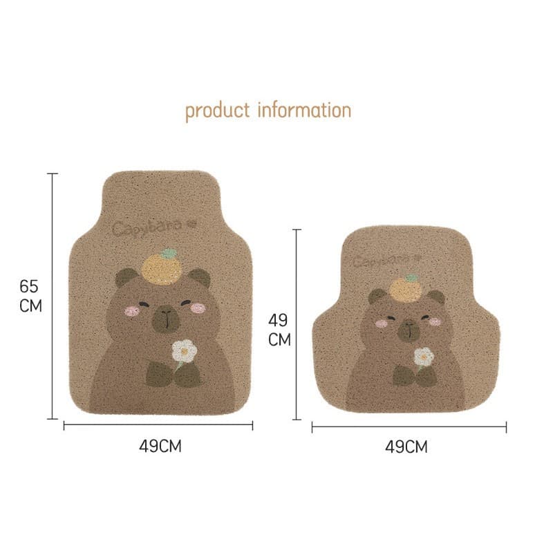 พรมรถยนต์ Capybara ต์ลายการ์ตูน ฟรีไซส์ ที่วางเท้าในรถยนต์ สำหรับรถเก๋งรถกระบะ เสื่อวางเท้า พรมด้านหน้า รูปที่ 4
