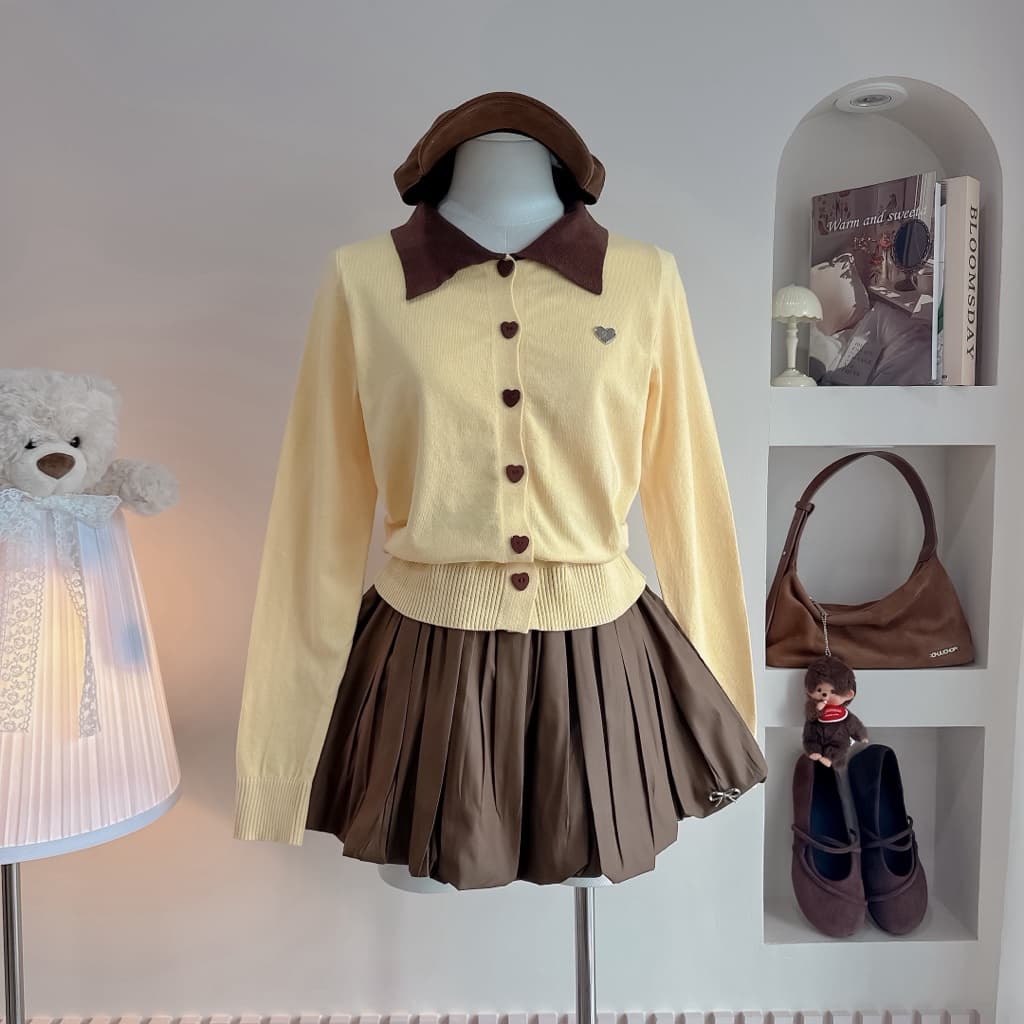 Cardigan Pastel ชุดเสื้อคาร์ดิแกนสีพาสเทล แมทกระโปรง รูปที่ 7