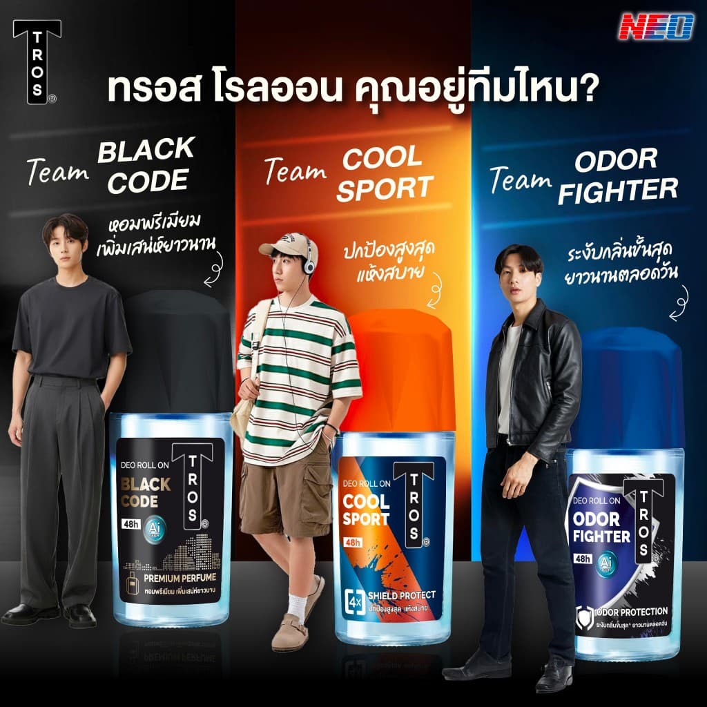 ทรอ​ส ​โรลออน 25/45 มล.​ TROS DEO ROLL ON รูปที่ 2