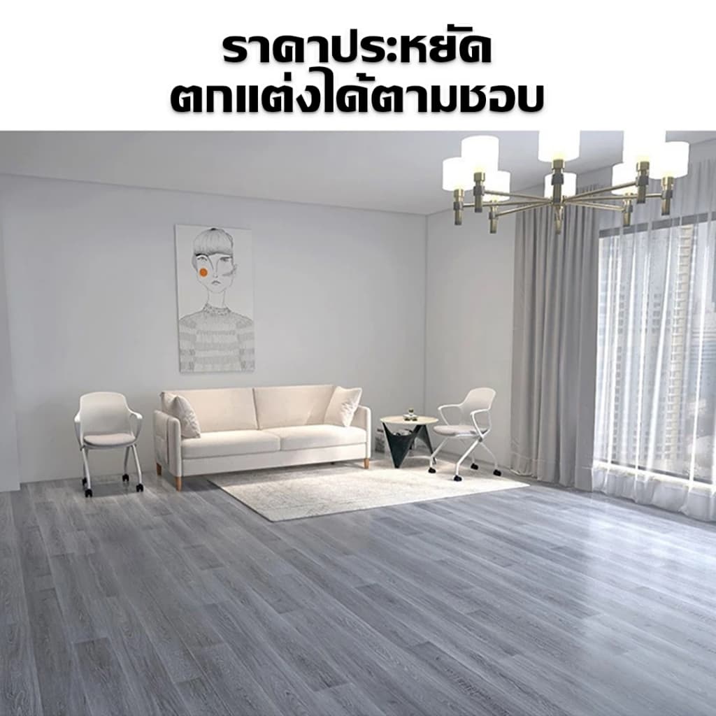 PAUS BIRU ขายดี เสื่อน้ำมันปูพื้น หน้ากว้าง 1 m ผิวด้านหน้าทรายลายไม้ ตัดความยาวต่อเนื่อง ไม่แยกชิ้น รูปที่ 8
