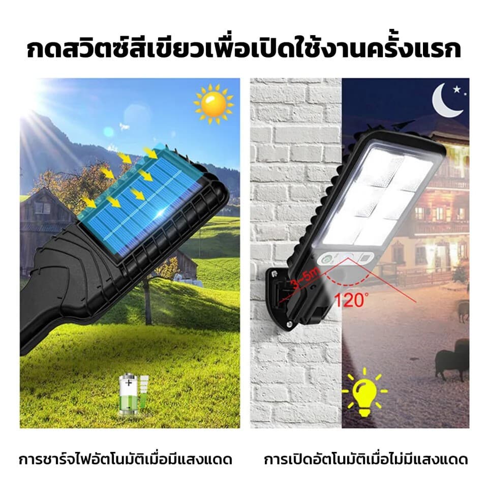 ไฟโซล่าเซลล์ กลางแจ้ง โคมไฟถนน รีโมท 50000W Solar Light ไฟถนนโซล่าเซลล์ ไฟสปอตไลท์ ไฟLED โคมไฟถนน โคมไฟโซล่าเซลล์ กันน้ำ รูปที่ 2