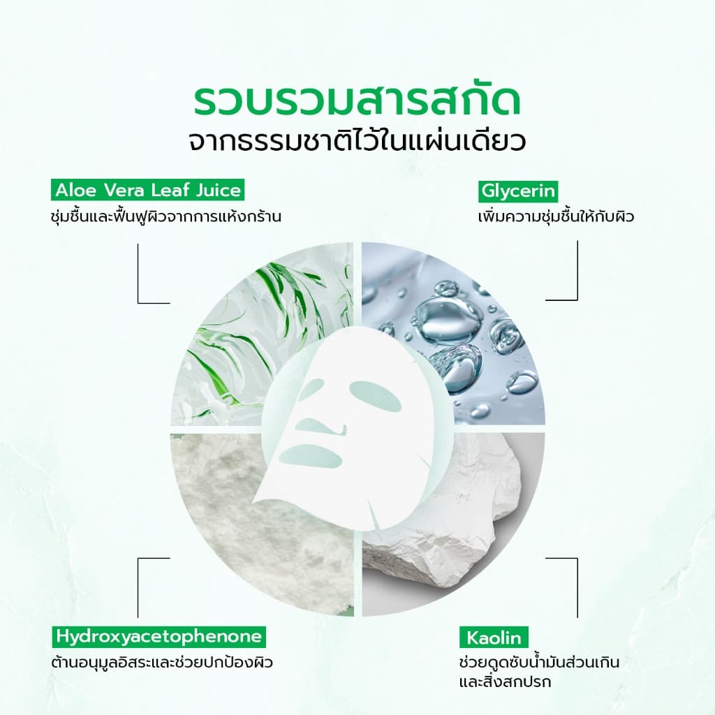 Dr.Plant Aloe Vera Ultimate Hydrating Silky Sheet Mask มาส์กว่านหางจระเข้ ปลอบประโลม รูปที่ 4