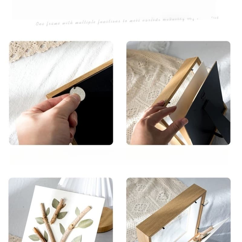 สำหรับตกแต่งบ้าน กรอบรูปดอกไม้แห้งแบบโปร่งขนาด 3 ซม. รูปที่ 9