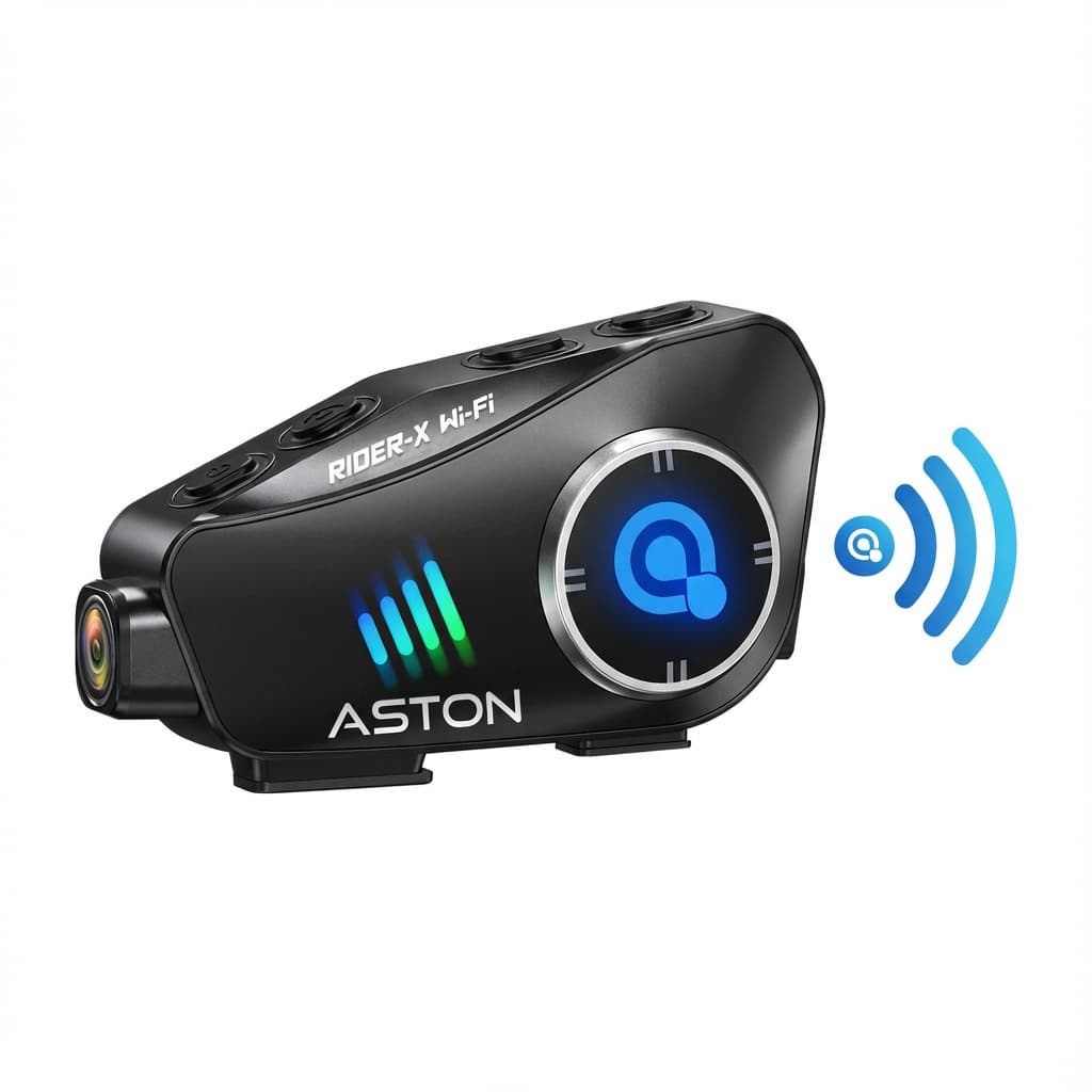 Aston Rider X กล้องติดหมวกกันน็อค กล้องติดหมวก 1080P FHD ฟังเพลง รับสาย บลูทูธ กันน้ำIPX6 ใช้ต่อเนื่อง 7 ชม รับประกัน1ปี รูปที่ 2