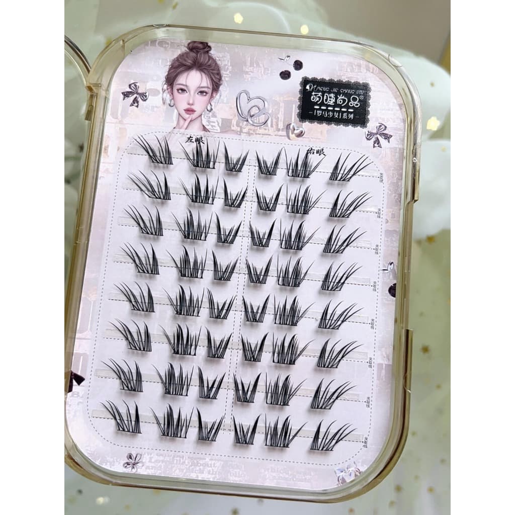 ขนตาปลอม รุ่น LULUNA ขนตาปลอม 3D แบบช่อ Cateye Style หางตาเฉี่ยว ยาว 10-13mm ยาวนุ่ม ไม่แข็ง เป็นธรรมชาติ บางเบา สบายตา รูปที่ 6