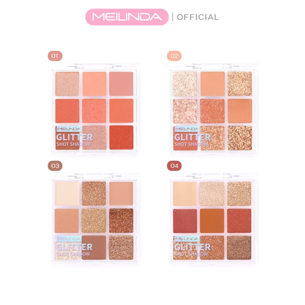 MEILINDA Glitter Shot Shadow พาเลทท์อายแชโดว์ รูปที่ 1