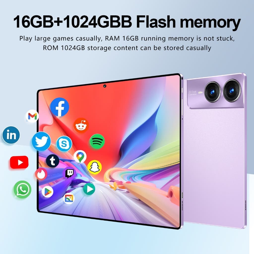 HOT SALE】 2025 GAMING FREAK S13 แท็บเล็ตหน้าจอใหญ่ 12.5" FHD+ จอสว่างคมชัด ชิปเซ็ตประสิทธิภาพสูง 5G/WiFi 16GB+1TB Tablet รูปที่ 5