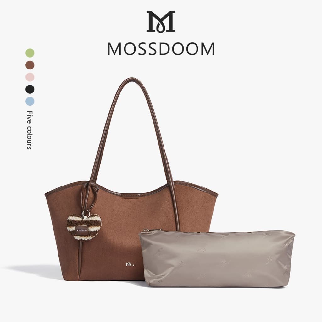 MOSSDOOM Vione Bag กระเป๋าสะพายไหล่ขนาดใหญ่ สำหรับผู้หญิง สีโดปามีน รูปที่ 3