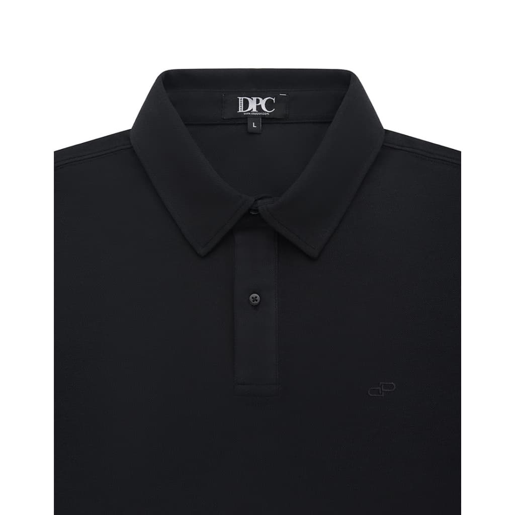 DAPPER เสื้อโปโล Essential Piqué Polo Shirt สีดำ รูปที่ 4
