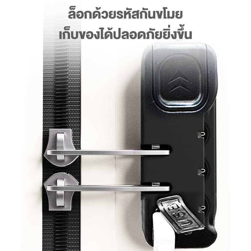 MeeTOO กระเป๋าเดินทาง 20/24นิ้ว กระเป๋าลาก วัสดุPC+ABS แข็งแรงทนทาน ล้อสากล360°เงียบ luggage bag รูปที่ 6