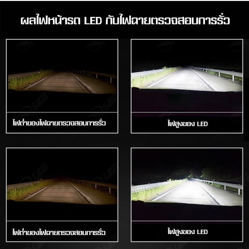 หลอดไฟหน้ารถ 20000LMไฟหน้ารถ คุณภาพสูง แสงสีขาวสว่าง LED H1 H4 H8 H11 สำหรับรถแต่ละคัน รูปที่ 3