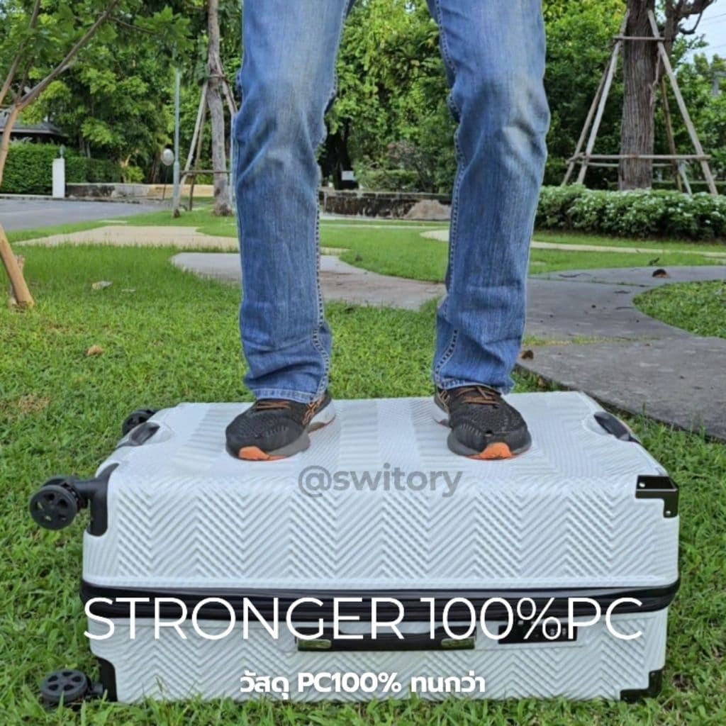 SWITORY THAILAND รับประกัน 5ปี กระเป๋าเดินทาง รุ่น Anti180 TSA LOCK ขนาด 20/24/30/34นิ้ว PC100% ซิปกันขโมย ซิปขยาย รูปที่ 2