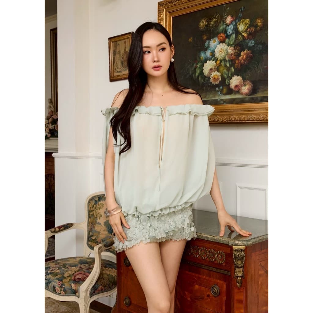 Fabrique.co - Rosy Posie Skirt กระโปรงสััน กระโปรฃ กระโปรงผู้หญิง กระโปรงออกงาน รูปที่ 5