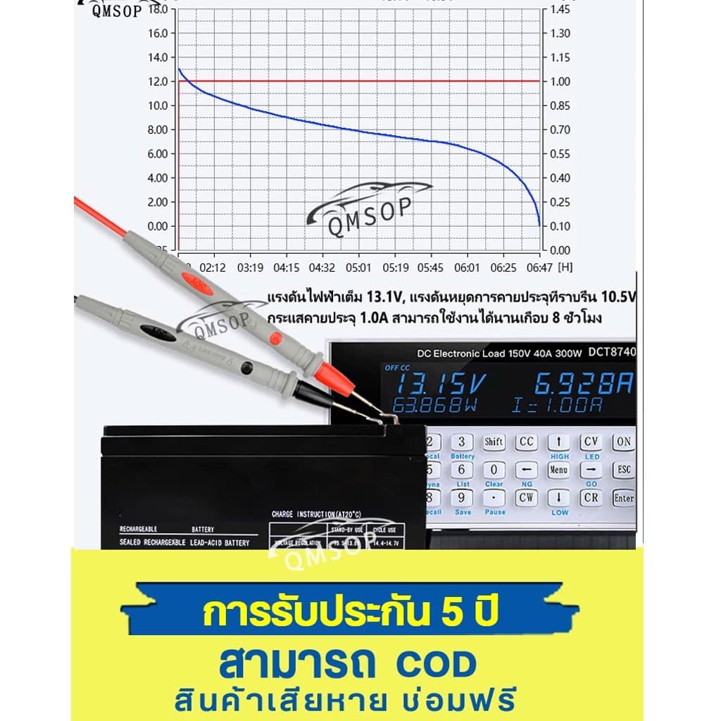 รับประกัน 1 ปีแบตเตอรี่ 12v 8Ah แบตเตอรี่แห้ง 7Ah แบต UPS แบตเตอรี่ตะกั่วกรด แบตเครื่องพ่นยา เครื่องสำรองไฟ รูปที่ 7