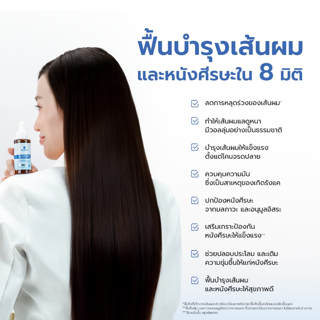 KEBOU 8X DEFENSE HAIR SCALP SERUM เวชสำอางลดผมขาดหลุดร่วง ลดรังแคและอาการคันในขั้นตอนเดียว รูปที่ 5